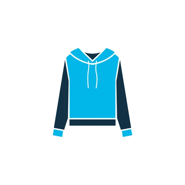 Sweatshirt-Symbol farbiges Symbol. hochwertige isolierte Hoodie-Elemente im trendigen Stil. — Stockfoto