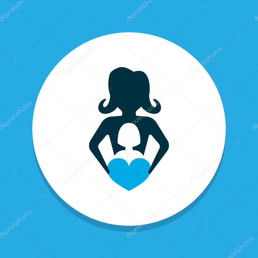 Nanny icon colored symbol. Premium quality isolated infant element in trendy style.