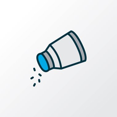 Tuz simgesi renkli çizgi sembolü. Premium Kalite izole biber öğe trendy tarzı.
