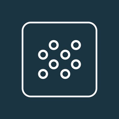 Yuvarlak simge satır sembolü. Premium Kalite izole desen öğe trendy tarzı.