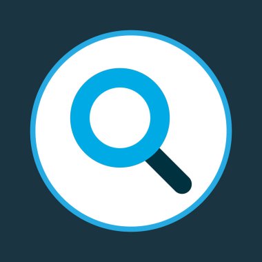 Büyüteç simgesini renkli sembol. İzole üstün kaliteli moda stil öğesinde aramak.