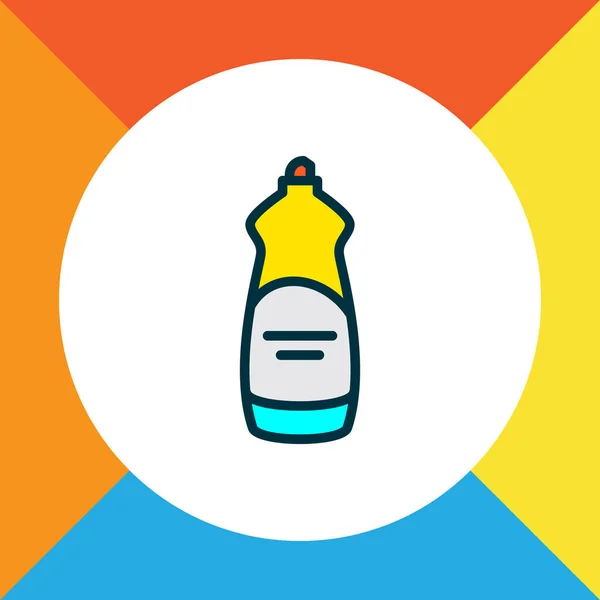 Dishwasher liquid icon colored line symbol. Premium quality isolated detergent element in trendy style.