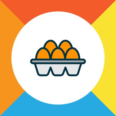 Yumurta simgesi renkli çizgi sembolü. Üstün kaliteli moda stil öğesinde easter izole.