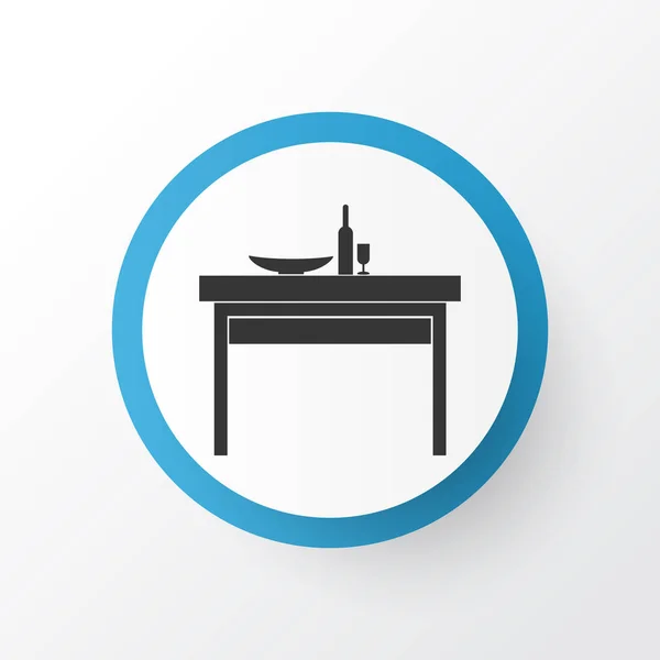 Símbolo do ícone da mesa de jantar. Elemento de jantar isolado de qualidade premium em estilo moderno . — Vetor de Stock