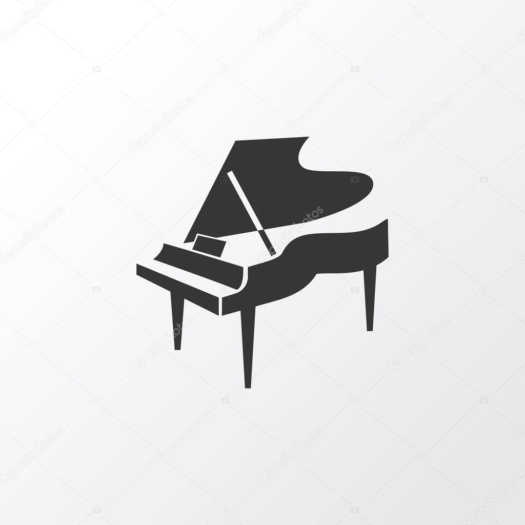 Grand piano icon symbol. Premium quality isolated pianoforte element in trendy style.