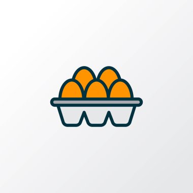 Yumurta simgesi renkli çizgi sembolü. Üstün kaliteli moda stil öğesinde easter izole.