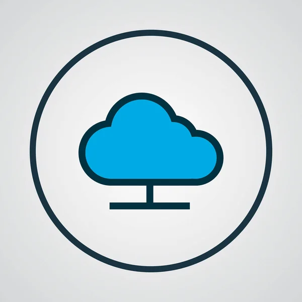 Icono de nube en línea símbolo de línea de color. Elemento de almacenamiento aislado de calidad premium en estilo moderno . — Vector de stock