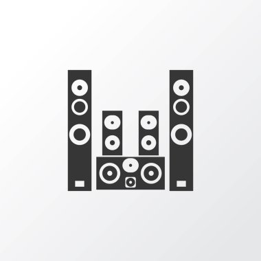Ses sistemi simgesi simgesi. Premium kalite izole amplifikatör öğe trendy tarzı.
