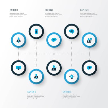 Simgeler renkli set takım zamanlama, çoklu görev, takım iletişim ve diğer yaratıcılık öğeleri ile çalışır. İzole vektör illüstrasyon iş simgeleri.