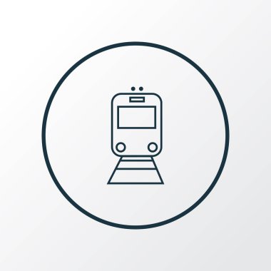 Tren simgesi satır sembolü. Premium kalite izole Metro öğe trendy tarzı.