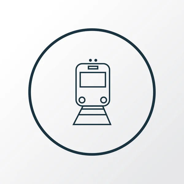 Trein pictogram lijn symbool. Premium kwaliteit geïsoleerd metro element in trendy stijl. — Stockvector