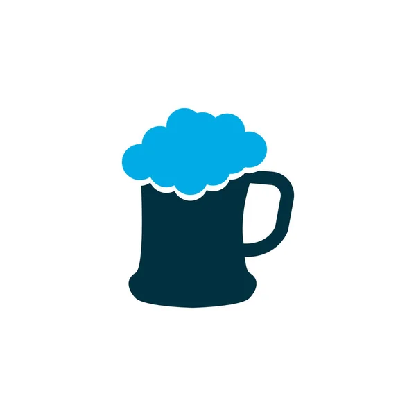 Icono de dibujo símbolo de color. Vidrio aislado de calidad premium de elemento de cerveza en estilo de moda . — Vector de stock