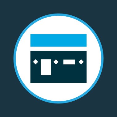 Kâbe simgesi renkli sembol. Premium Kalite izole Mekke öğe trendy tarzı.