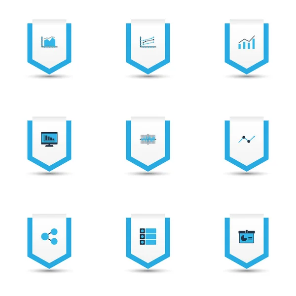 Grafikonok, diagramok és statisztikai ikonok. Prémium minőségű szimbólumgyűjtemény. Az ikonok használhatók web, app és UI tervezéshez.. — Stock Fotó