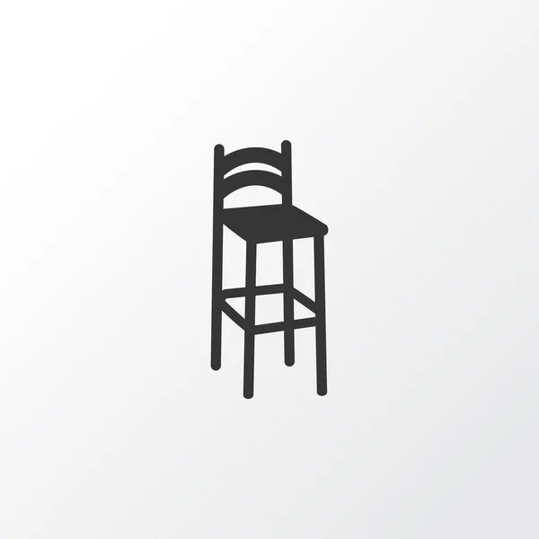 Symbol für einen hohen Stuhl. hochwertige isolierte Hockerelemente im trendigen Stil. — Stockvektor
