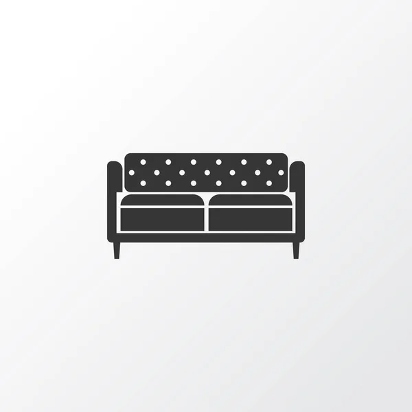 Couch icon symbol. Premium quality isolated upholstery element in trendy style. — Stock Vector