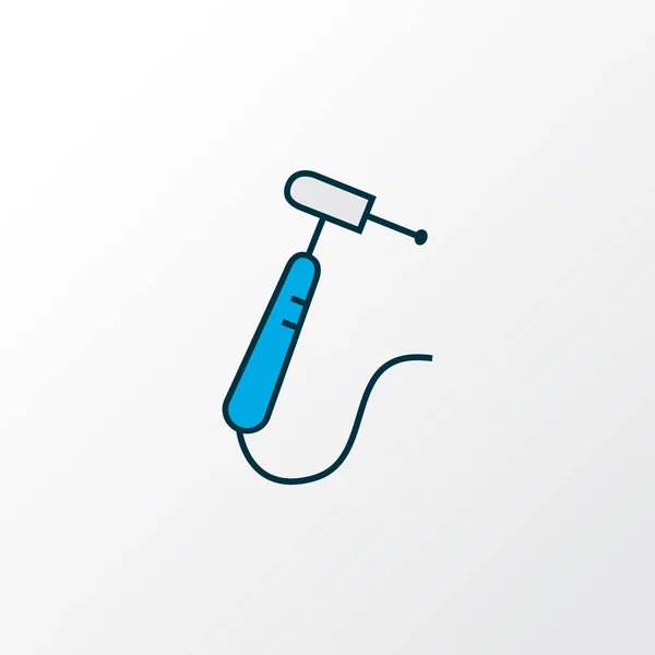 Borr ikonen färgade linjesymbol. Premium kvalitet isolerade stomatologi verktyg element i trendig stil. — Stock vektor