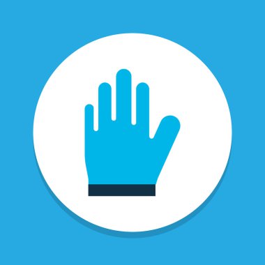 Bahçe eldiven simgesi renkli sembol. Premium kalite lateks moda stil öğesinde izole.