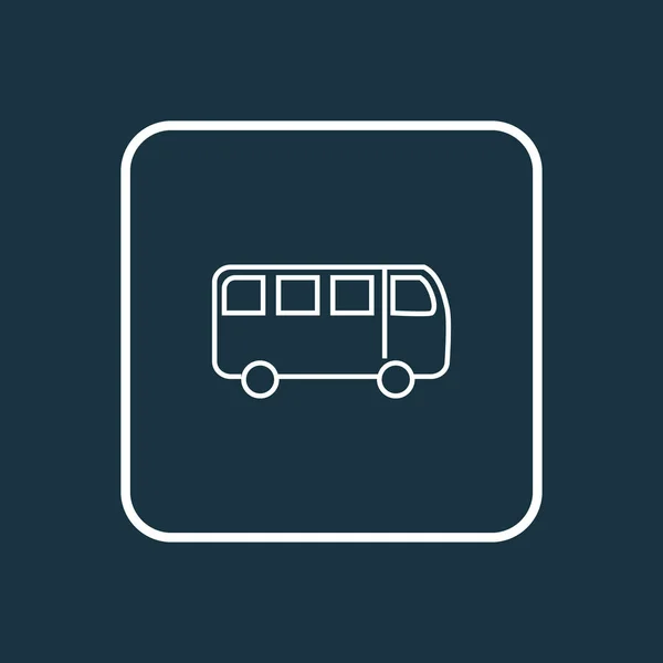 バスアイコンラインシンボル。トレンディーなスタイルのプレミアム品質の隔離された自動バス要素. — ストックベクタ
