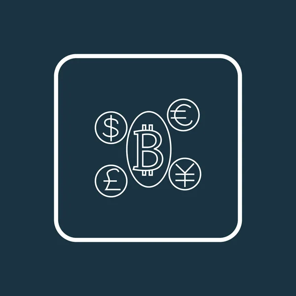 Cryptocoin pictogram lijn symbool. Premium kwaliteit geïsoleerde cryptogeld element in trendy stijl. — Stockfoto