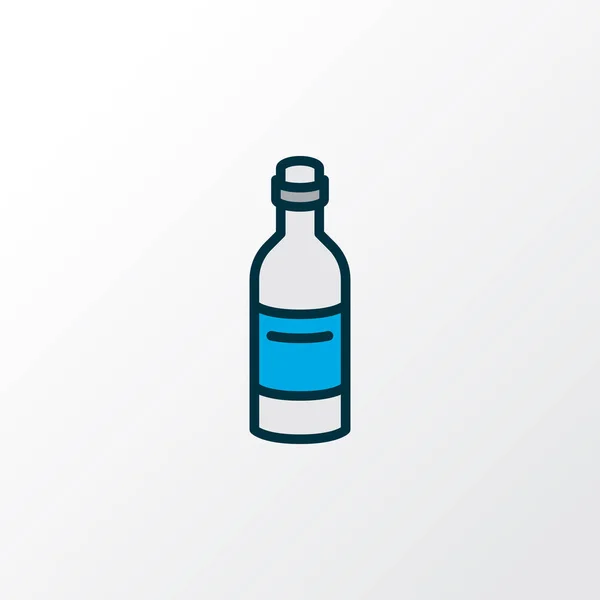 Butelka ikona kolorowa linia symbol. Elementu na białym tle alkoholu jakości premium w modnym stylu. — Zdjęcie stockowe