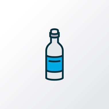 Şarap şişesi simgesi renkli çizgi sembolü. Premium Kalite izole alkol öğe trendy tarzı.