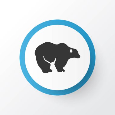 Ayı simgesi simgesi. Premium kalite izole grizzly öğesinde trendy tarzı.