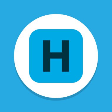 Hastane simgesi renkli sembol. Premium kalite izole Polikliniği helikopter pisti öğe trendy tarzı.