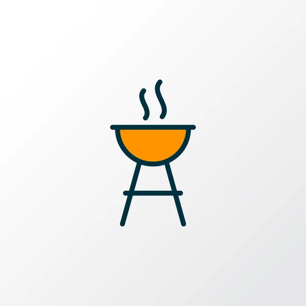 Barbecue pictogram gekleurde lijn symbool. Premium kwaliteit geïsoleerde BBQ-element in de trendy stijl. — Stockvector