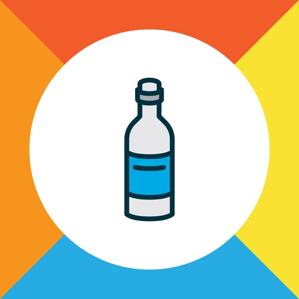 Icono de botella de vino símbolo de línea de color. Elemento alcohólico aislado de primera calidad en estilo moderno . — Vector de stock