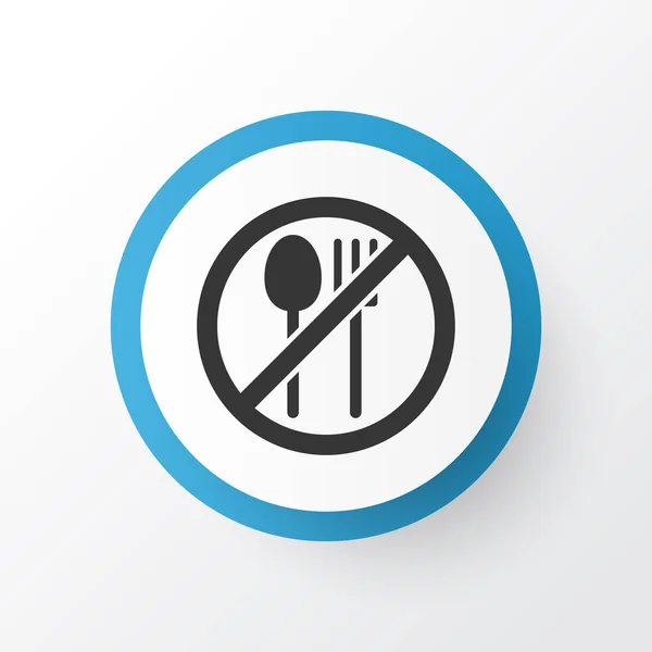 Не їсти символ піктограми. преміум якості ізольовані заборонені харчові елементи в стилі моди . — стоковий вектор