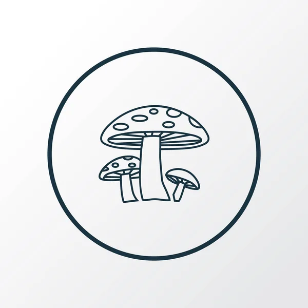 Símbolo de línea de icono de hongo. Elemento champignon aislado de primera calidad en estilo moderno . — Vector de stock