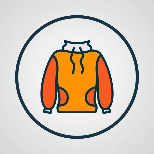 High-round kraag pictogram gekleurde lijn symbool. Premium kwaliteit geïsoleerde sweatshirt element in trendy stijl. — Stockvector