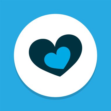 Şekil simgesi renkli sembol. Kaliteli kalite, modaya uygun romantik elementler.