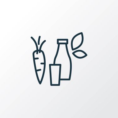 Organik ürünler çizgisi sembolü. Kaliteli kalite, modaya uygun olarak izole edilmiş doğal element.