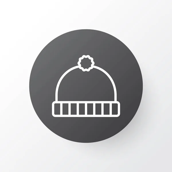 Chapeau d'hiver icône symbole. Élément de capuchon en tricot isolé de qualité Premium dans un style tendance . — Image vectorielle