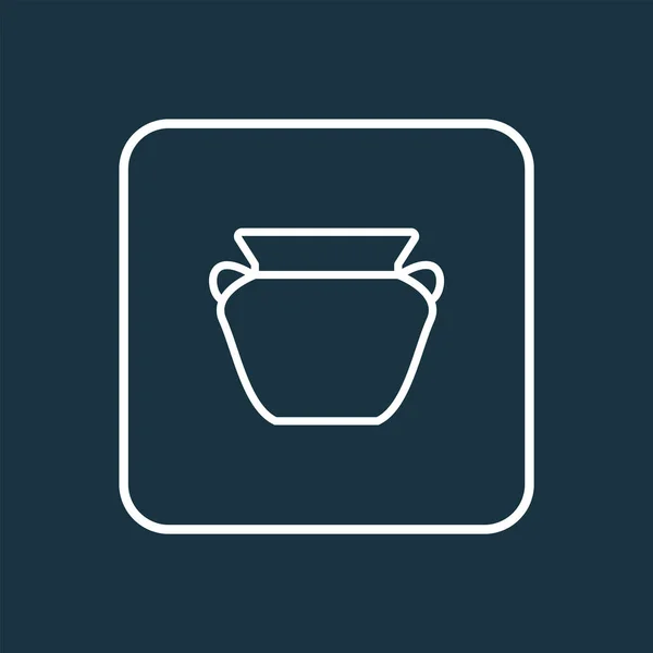 Clay potten ikonen linje symbol. Premium kvalitet isolerad keramik element i trendig stil. — Stockfoto