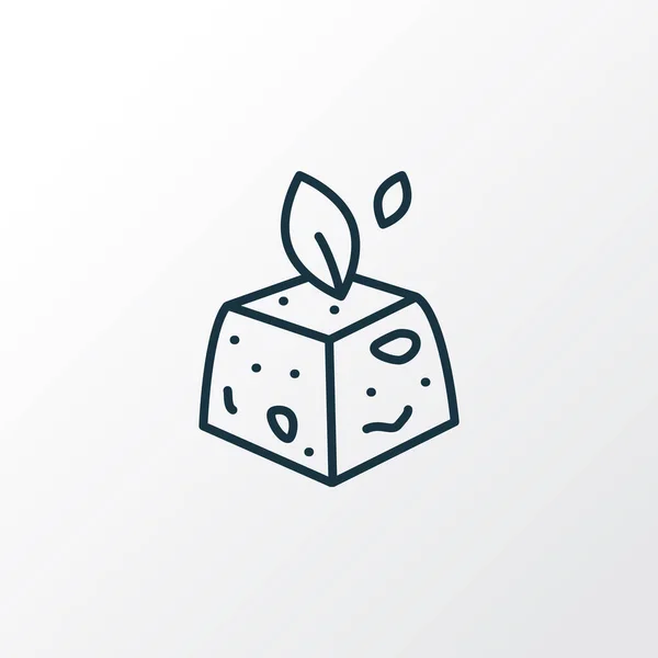 Tofu icon line symbol. Premium quality isolated cheese element in trendy style. — Stock Photo, Image