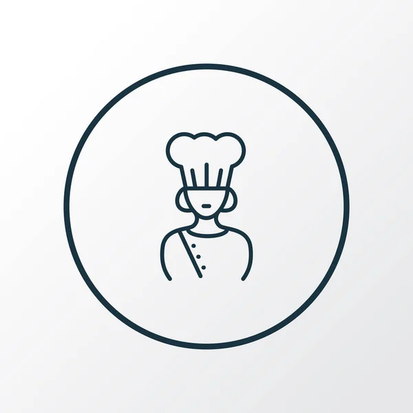 Chef Symbol Zeile Symbol. Premium-Qualität isolierte Köchin Frau Element im trendigen Stil. — Stockfoto