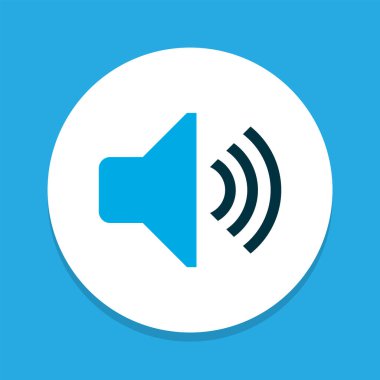 Ses simgesi renkli sembol. Moda tarzında birinci kalite izole ses ögesi.