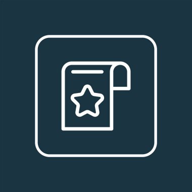 Yer imi simgesi çizgi sembolü. Moda tarzında birinci kalite izole edilmiş favori öge.