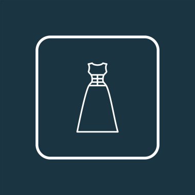 Akşam ikon çizgisi sembolü takın. Moda tarzında birinci kalite izole edilmiş çiçek giysisi ögesi.