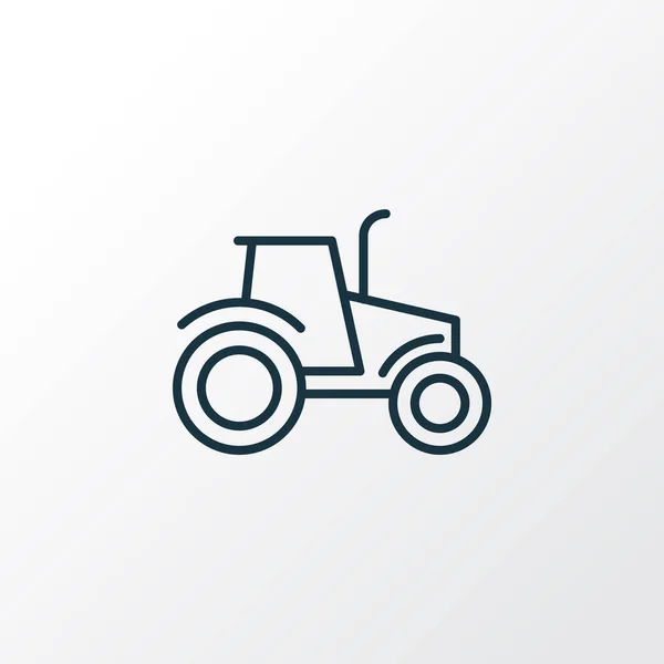 Tractor símbolo de línea de icono. Calidad premium aislado agricultura coche elemento en el estilo de moda. — Vector de stock