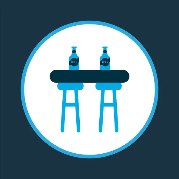 Bar counter ikonen färgad symbol. Premium kvalitet isolerad pub interiör element i trendig stil. — Stock vektor