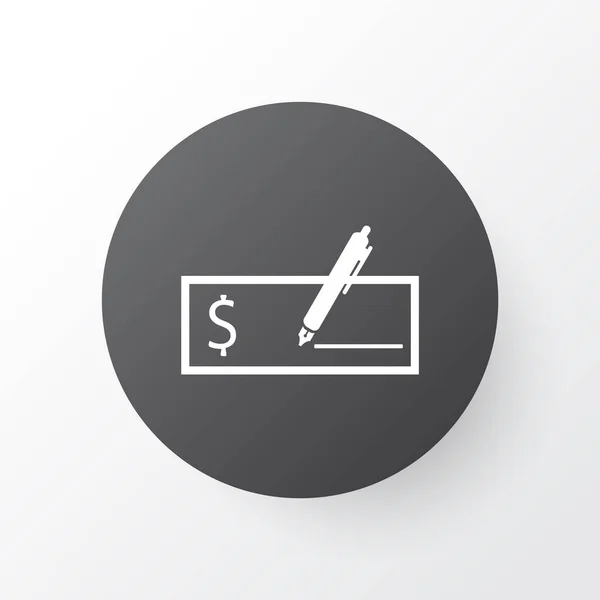 Dollar bank check icon symbol. Premium quality isolated payment element in trendy style.