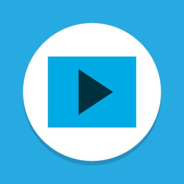 Slayt gösterisi simgesi renkli sembol. Premium kalite izole edilmiş multimedya ögesi modada.