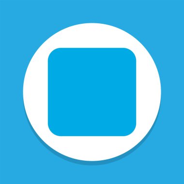 Simge renkli sembolü durdur. Moda biçiminde birinci kalite izole edilmiş duraklama ögesi.