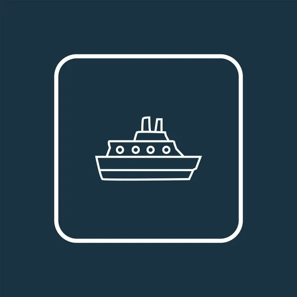 Cruise pictogram lijn symbool. Hoogwaardig geïsoleerd scheepselement in trendy stijl. — Stockfoto