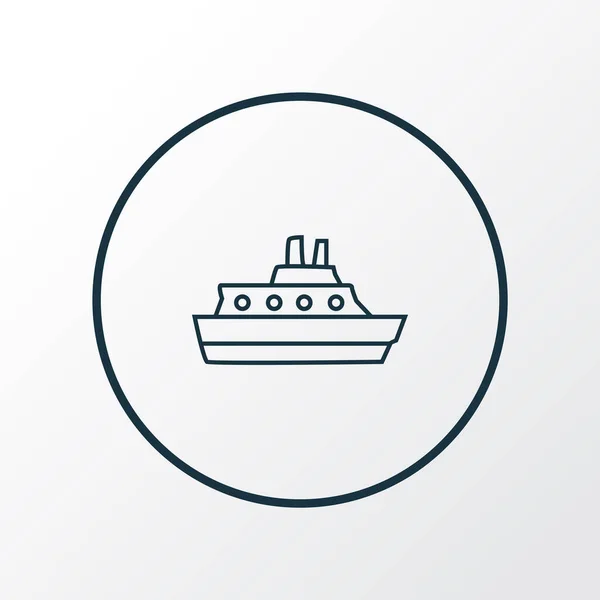 Cruise pictogram lijn symbool. Hoogwaardig geïsoleerd scheepselement in trendy stijl. — Stockfoto