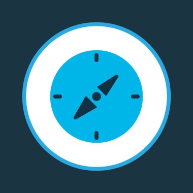 Pusula simgesi renkli sembol. Moda tarzında birinci kalite izole navigasyon ögesi.